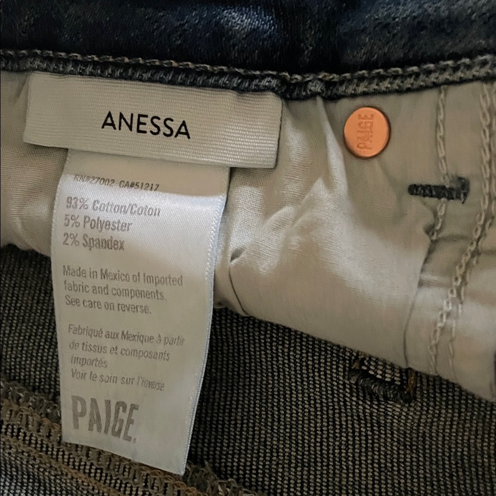 PAIGE Dark Indigo Wide-Leg Jeans - Picture 5 of 5